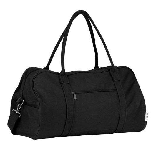 Recycled Canvas Duffle Bags Black Angle